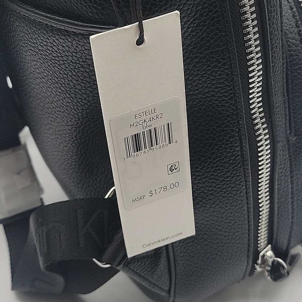 CALVIN KLEIN NWT Estelle Novelty Black & White Backpack